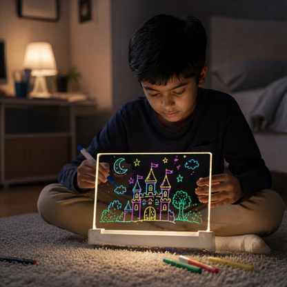 Magic Reusable LED Writing Board with Pen & USB