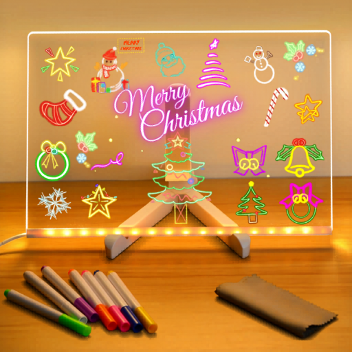 Magic Reusable LED Writing Board with Pen & USB