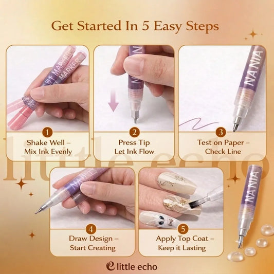 Nail Art Pens Set 12 Colors